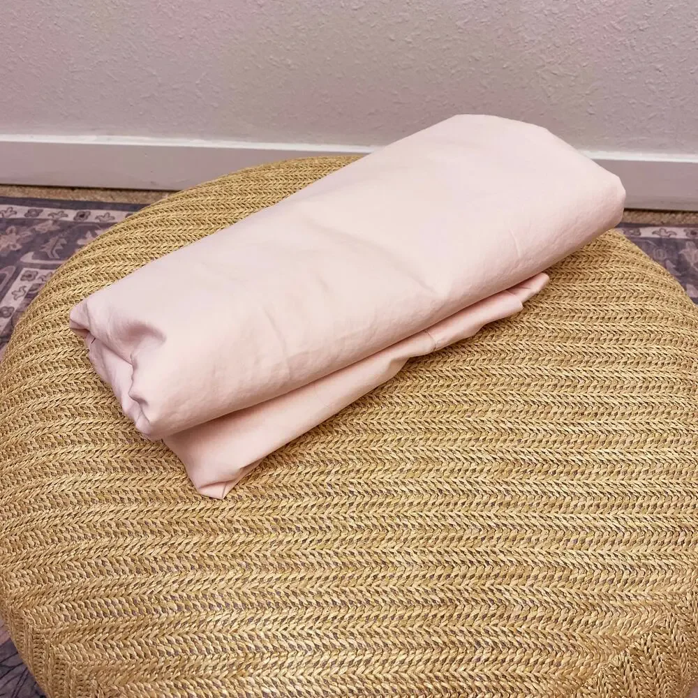 Linea Casa by Sferra 100% Pima Cotton Flat Sheet Blush Pink Twin XL